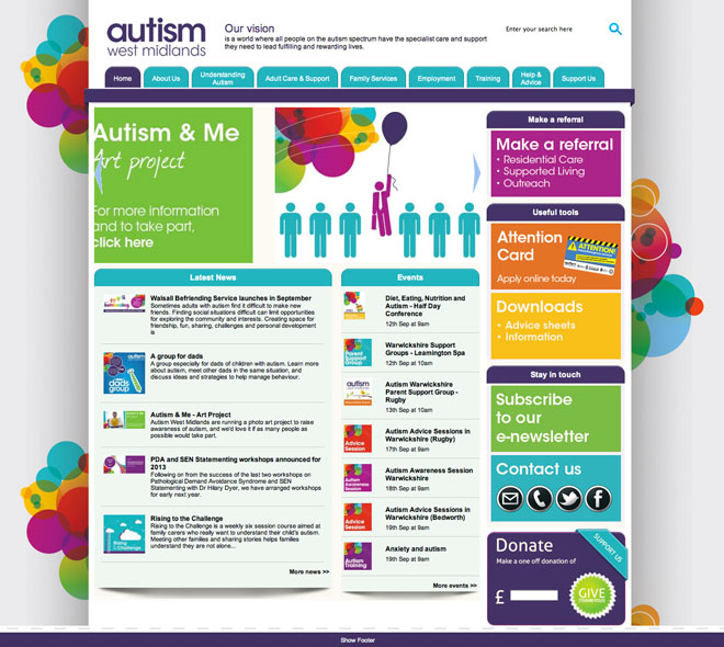 Autism West Midlands Website