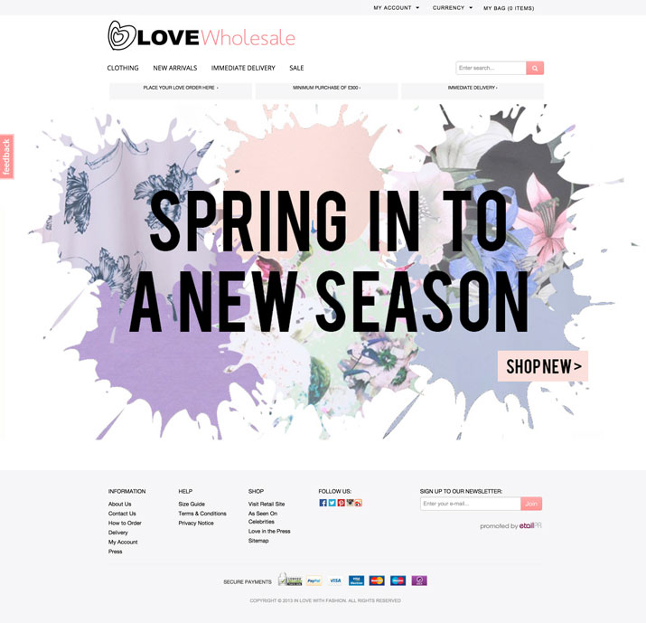 In Love With Fashion e-commerce