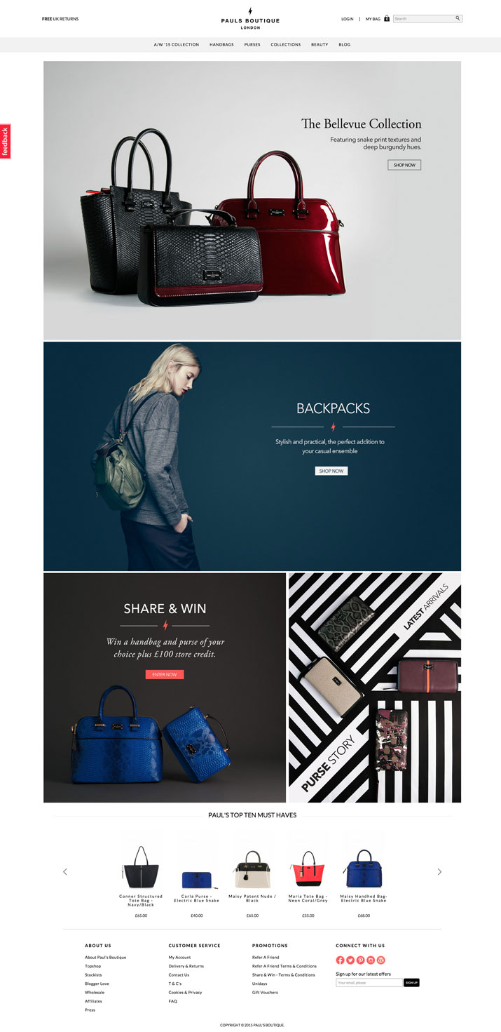 Paul's Boutique Ecommerce Site