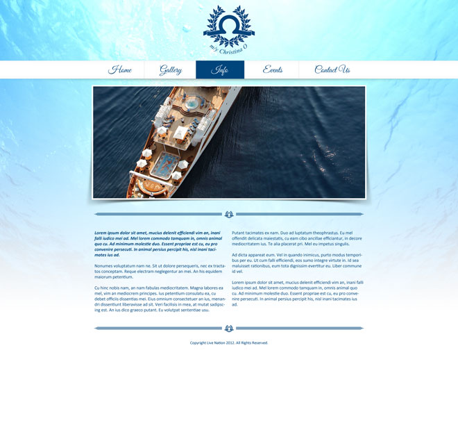 Onassis Yacht Website